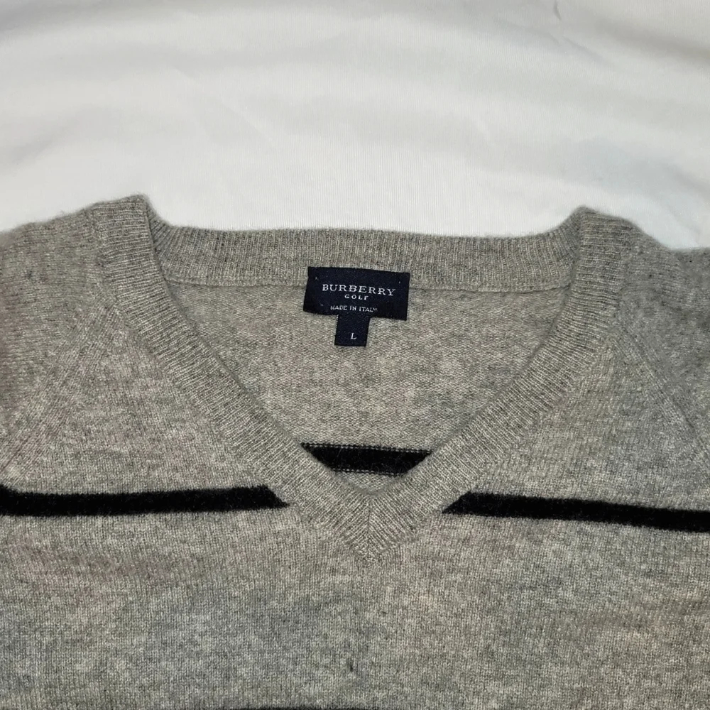 Burberry Golf Sweater Large Gray - Picture 2 of 4